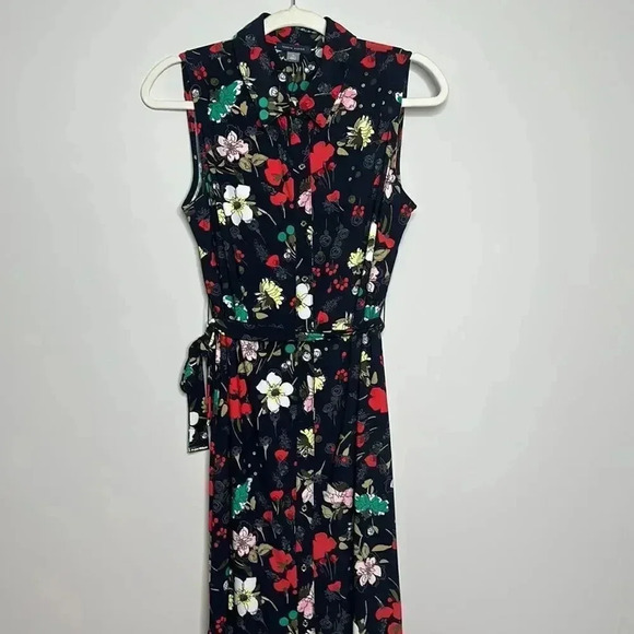 Tommy Hilfiger Blue Floral Sleeveless Button Down Dress - Picture 8 of 15